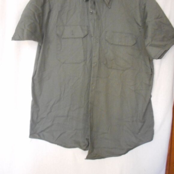 Vintage 70s Twill Button-Down Work Shirt Stephens - Picture 2 of 7